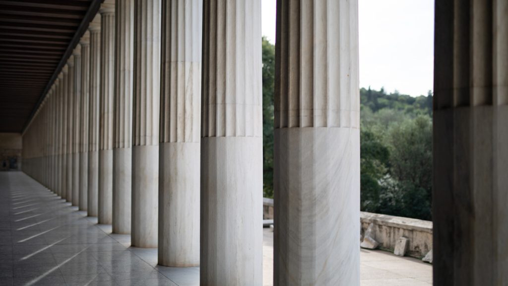 Typical columns outside a courthouse