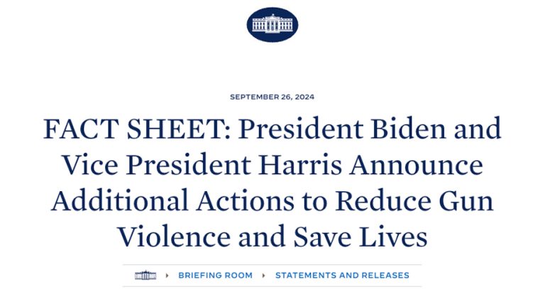 The header of the Biden/Harris administration's new executive order dictating unconstitutional gun controls.