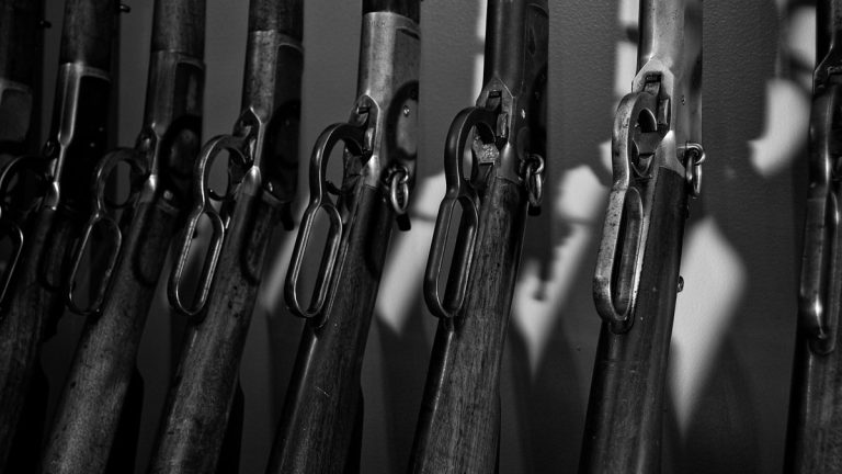 Numerous rifles in storage