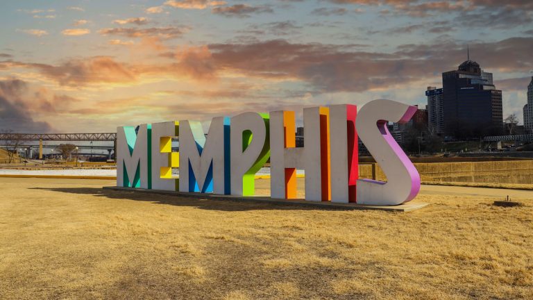 A colorful sign that says Memphis