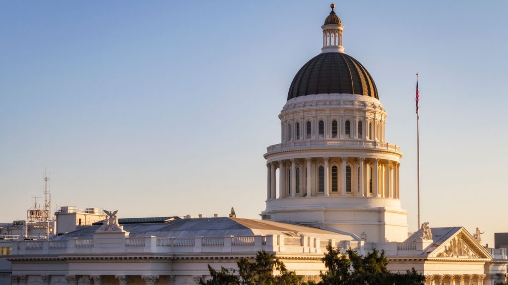 California state capitol building in Sacramento.